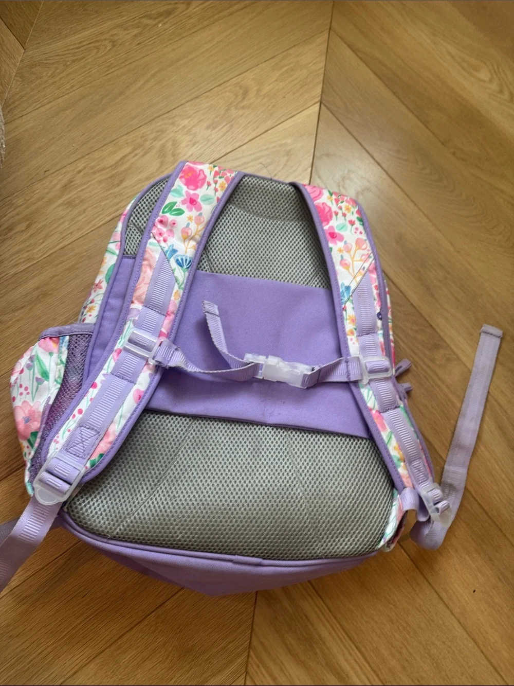Pottery Barn Kids Floral Lavender and Multicolor Backpack